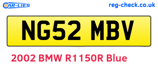 NG52MBV are the vehicle registration plates.