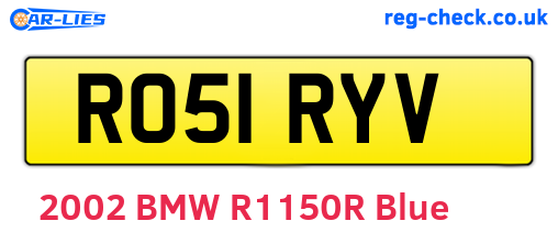 RO51RYV are the vehicle registration plates.
