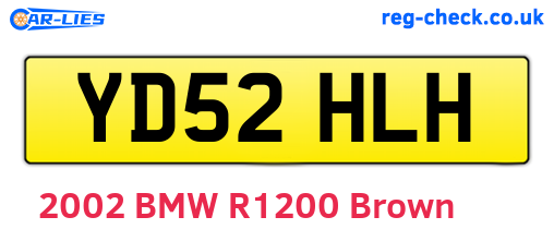 YD52HLH are the vehicle registration plates.