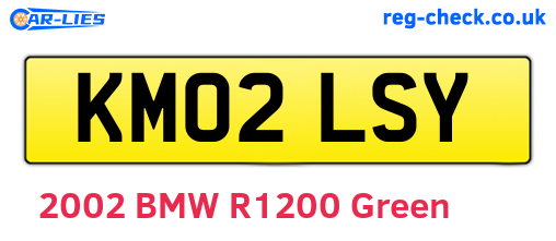 KM02LSY are the vehicle registration plates.