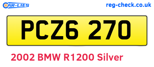 PCZ6270 are the vehicle registration plates.
