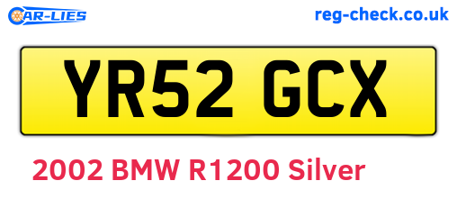 YR52GCX are the vehicle registration plates.