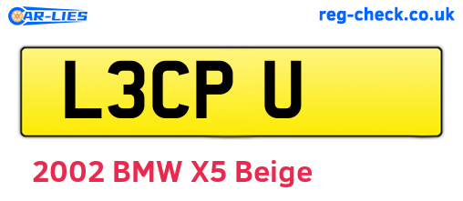 L3CPU are the vehicle registration plates.