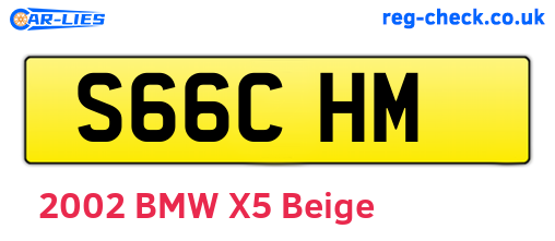 S66CHM are the vehicle registration plates.