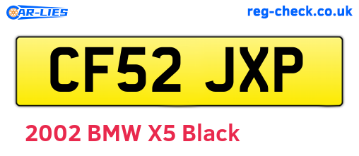 CF52JXP are the vehicle registration plates.