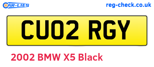 CU02RGY are the vehicle registration plates.