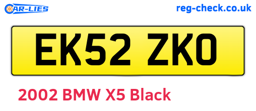 EK52ZKO are the vehicle registration plates.