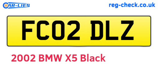 FC02DLZ are the vehicle registration plates.