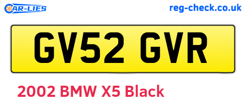 GV52GVR are the vehicle registration plates.