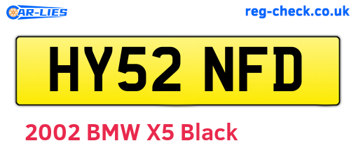 HY52NFD are the vehicle registration plates.