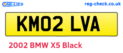 KM02LVA are the vehicle registration plates.