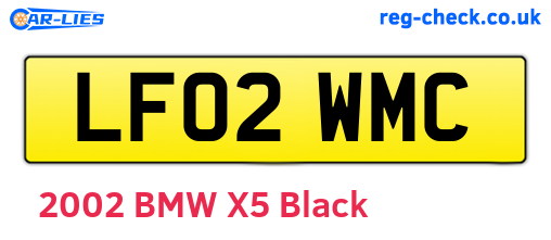 LF02WMC are the vehicle registration plates.