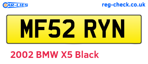 MF52RYN are the vehicle registration plates.