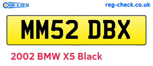MM52DBX are the vehicle registration plates.