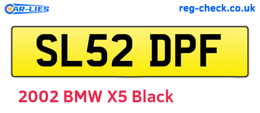 SL52DPF are the vehicle registration plates.