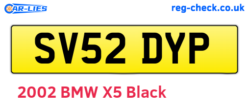 SV52DYP are the vehicle registration plates.