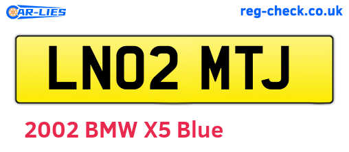 LN02MTJ are the vehicle registration plates.