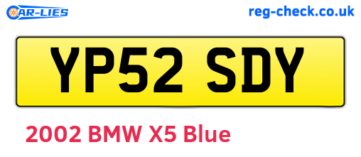 YP52SDY are the vehicle registration plates.
