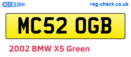 MC52OGB are the vehicle registration plates.