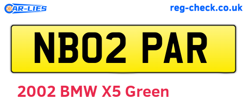 NB02PAR are the vehicle registration plates.