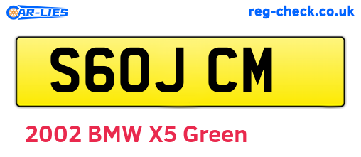 S60JCM are the vehicle registration plates.
