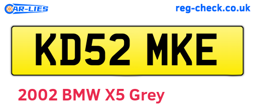 KD52MKE are the vehicle registration plates.