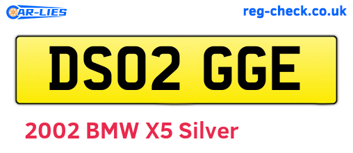 DS02GGE are the vehicle registration plates.