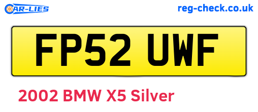 FP52UWF are the vehicle registration plates.