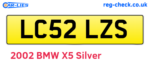 LC52LZS are the vehicle registration plates.