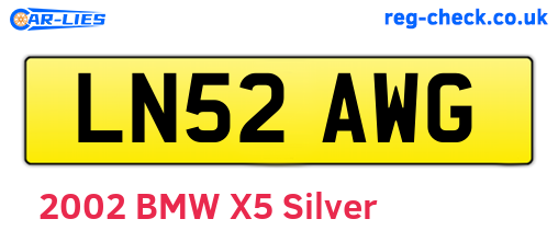 LN52AWG are the vehicle registration plates.
