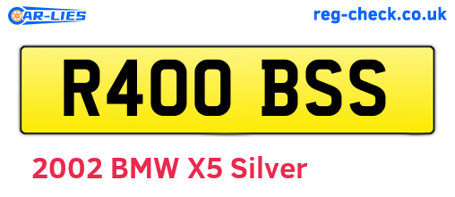 R400BSS are the vehicle registration plates.
