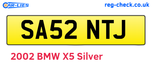 SA52NTJ are the vehicle registration plates.