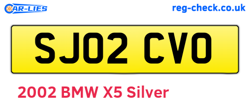 SJ02CVO are the vehicle registration plates.