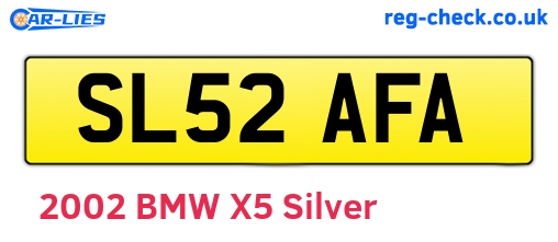SL52AFA are the vehicle registration plates.