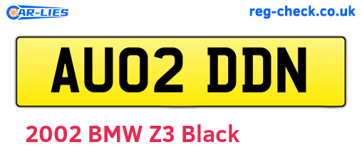 AU02DDN are the vehicle registration plates.