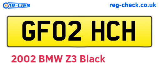 GF02HCH are the vehicle registration plates.