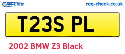 T23SPL are the vehicle registration plates.