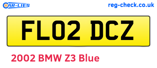 FL02DCZ are the vehicle registration plates.
