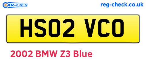 HS02VCO are the vehicle registration plates.