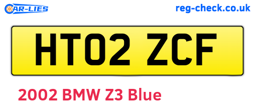 HT02ZCF are the vehicle registration plates.