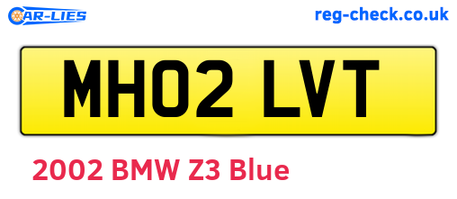 MH02LVT are the vehicle registration plates.