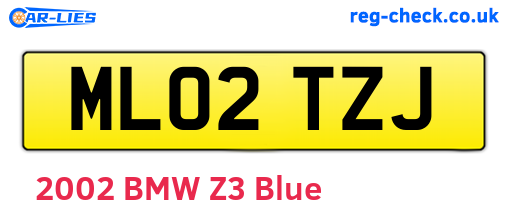 ML02TZJ are the vehicle registration plates.