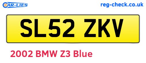 SL52ZKV are the vehicle registration plates.