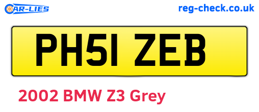 PH51ZEB are the vehicle registration plates.