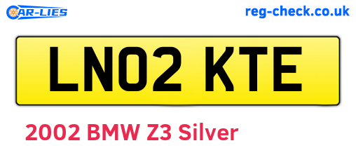 LN02KTE are the vehicle registration plates.