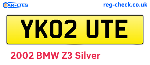 YK02UTE are the vehicle registration plates.