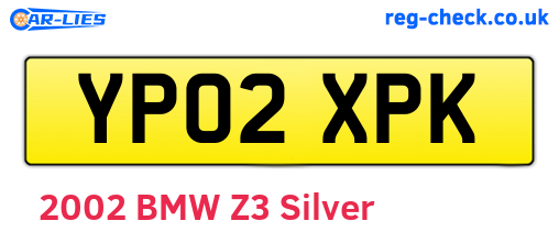 YP02XPK are the vehicle registration plates.