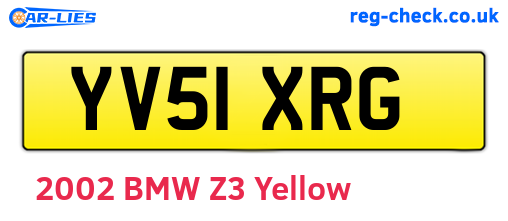 YV51XRG are the vehicle registration plates.