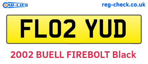 FL02YUD are the vehicle registration plates.