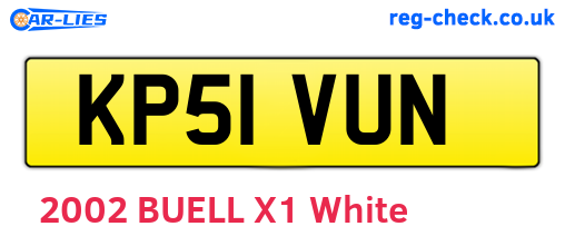 KP51VUN are the vehicle registration plates.